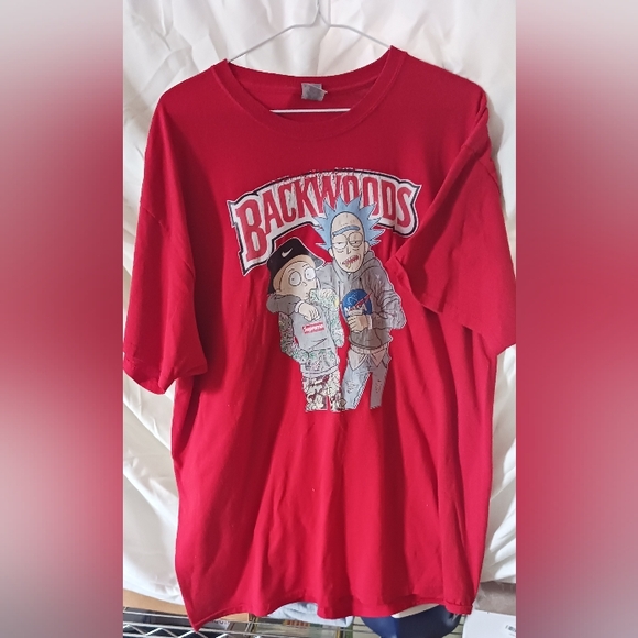 Rick and Morty Backwoods red t-shirt adult XL - Picture 1 of 1